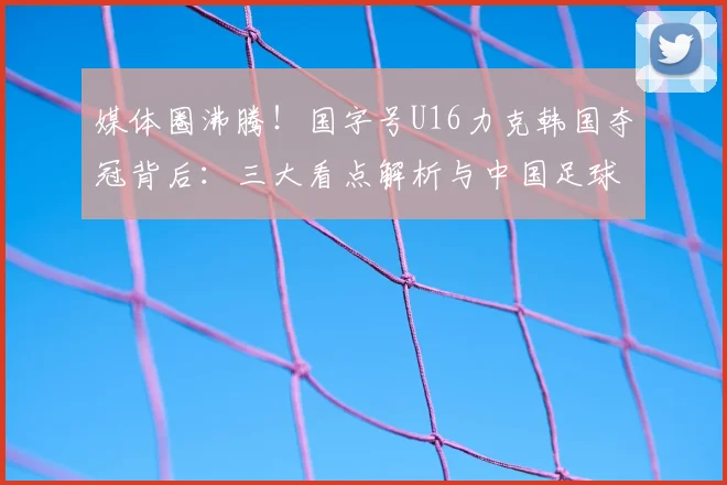 媒体圈沸腾!国字号U16力克韩国夺冠背后:三大看点解析与中国足球青训新希望